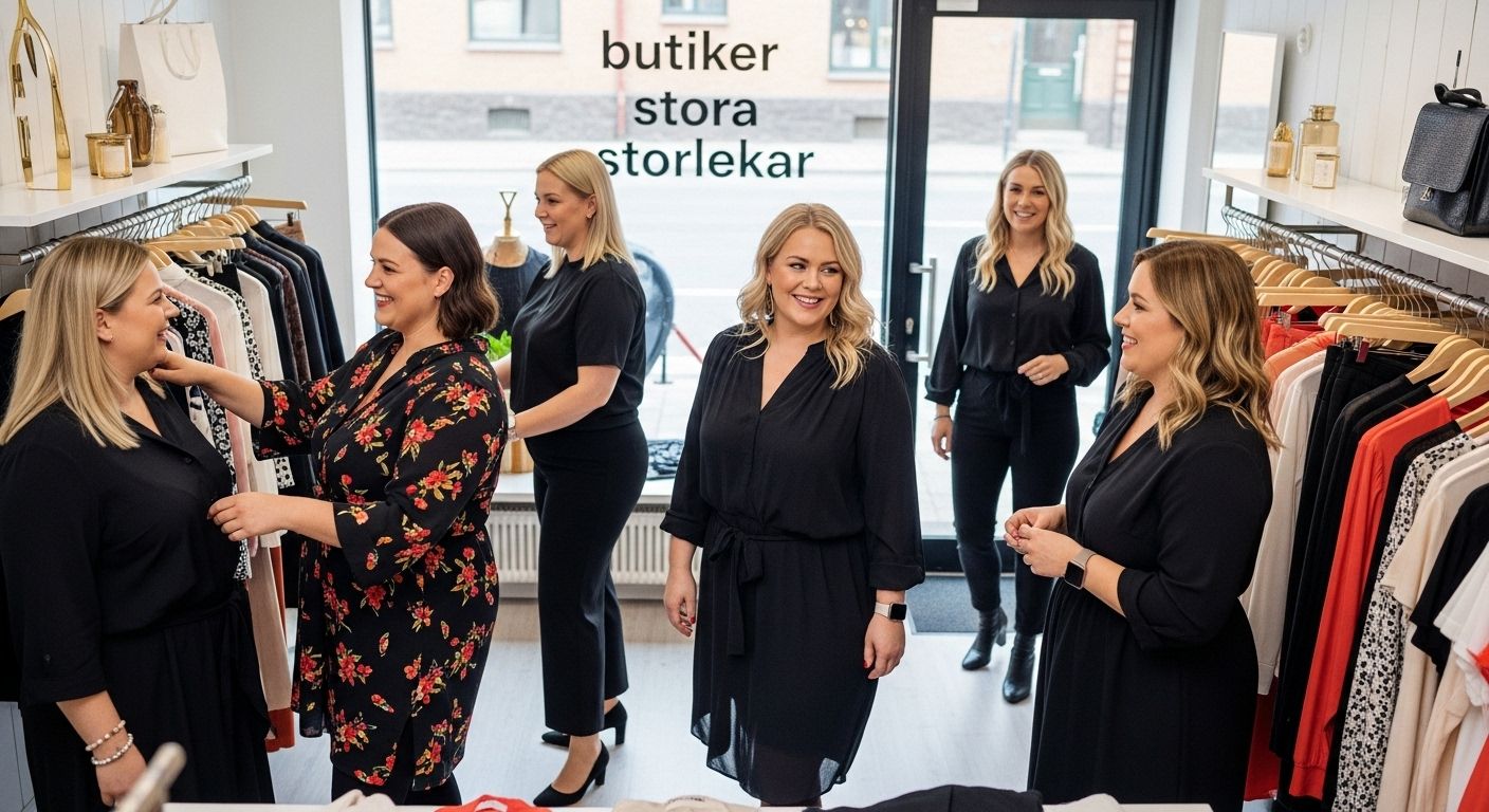 butiker stora storlekar mode
