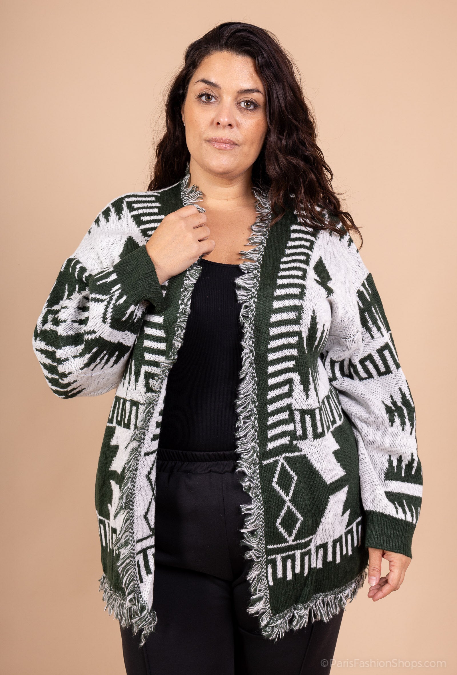 Plus Size Cardigan i Stor Storlek