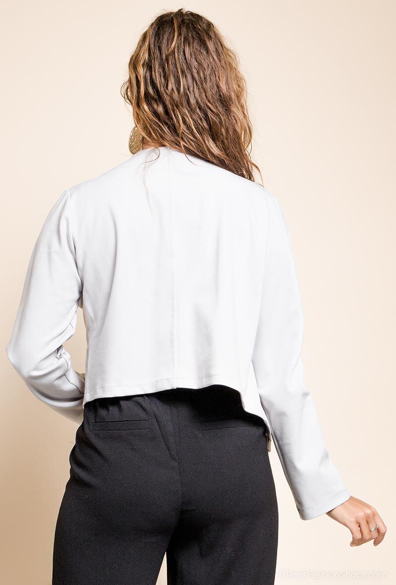 Plus Size Crop Blazer för Stora Storlekar