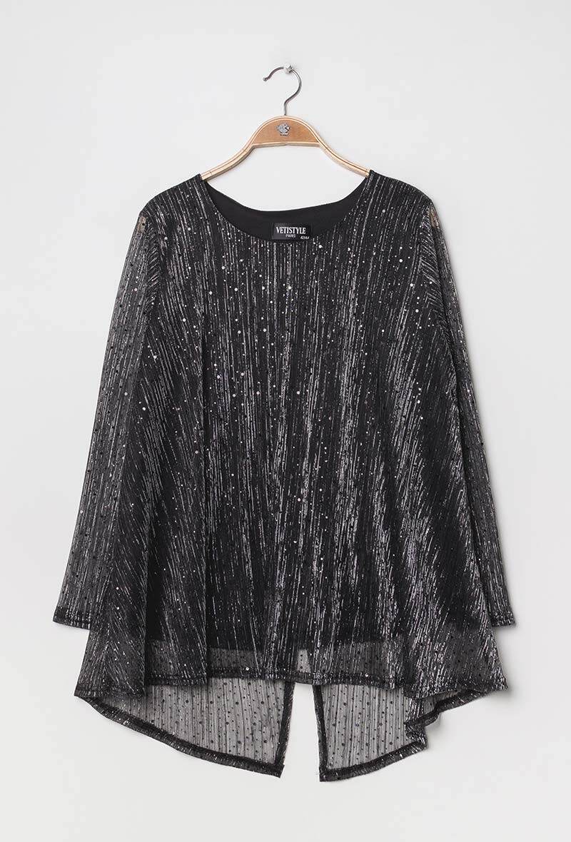 Shiny Blouse i Stor Storlek