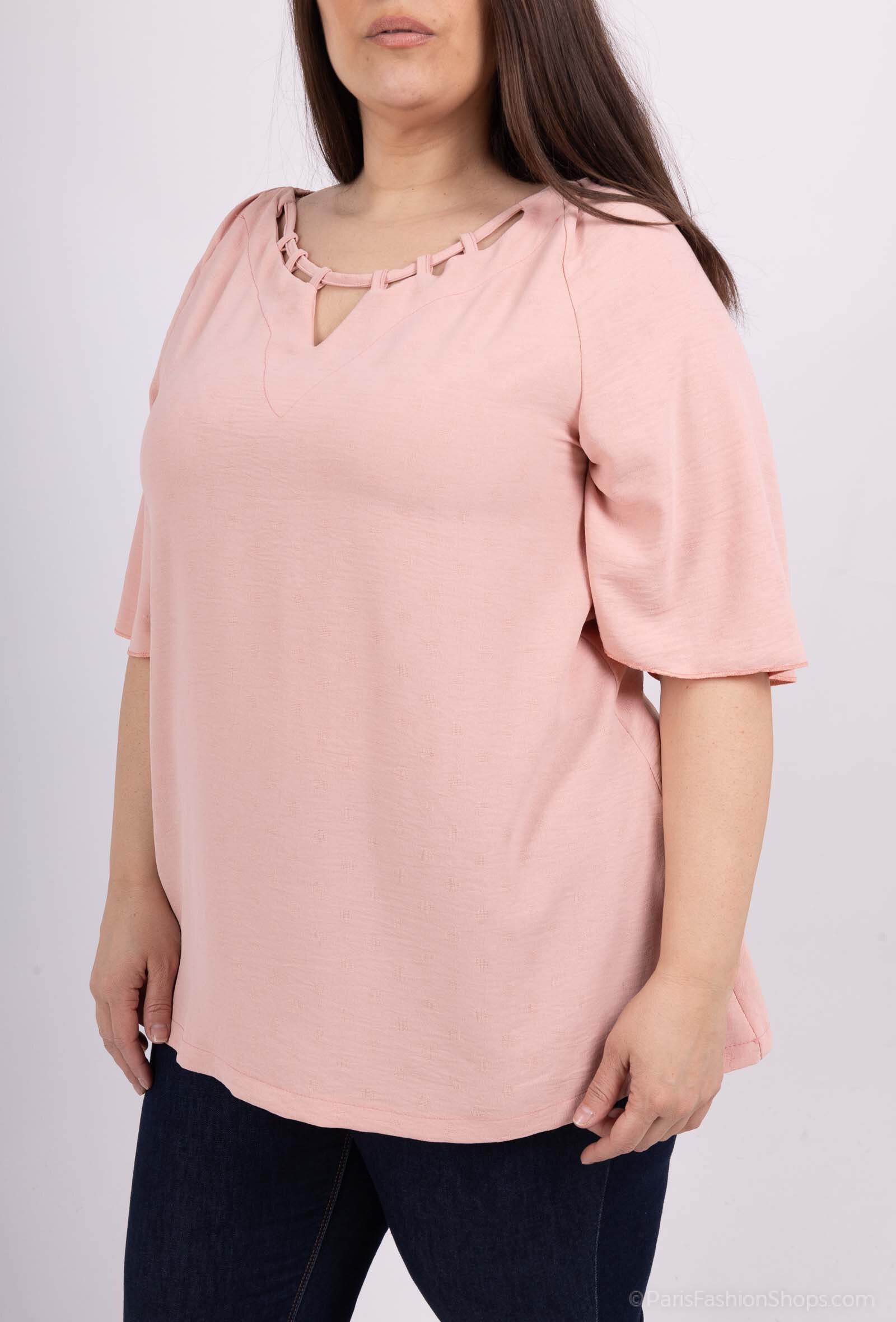 Plush Blus i Stort Format för Sommaren i Plus Size