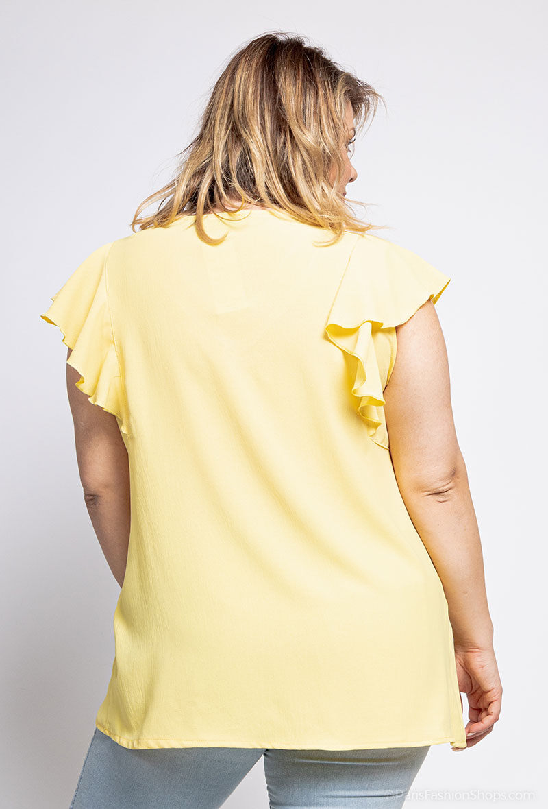 Ruffled blouse i Stor Storlek