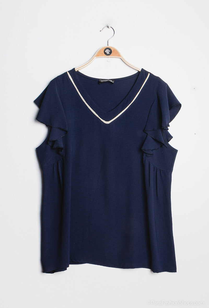 Ruffled blouse i Stor Storlek