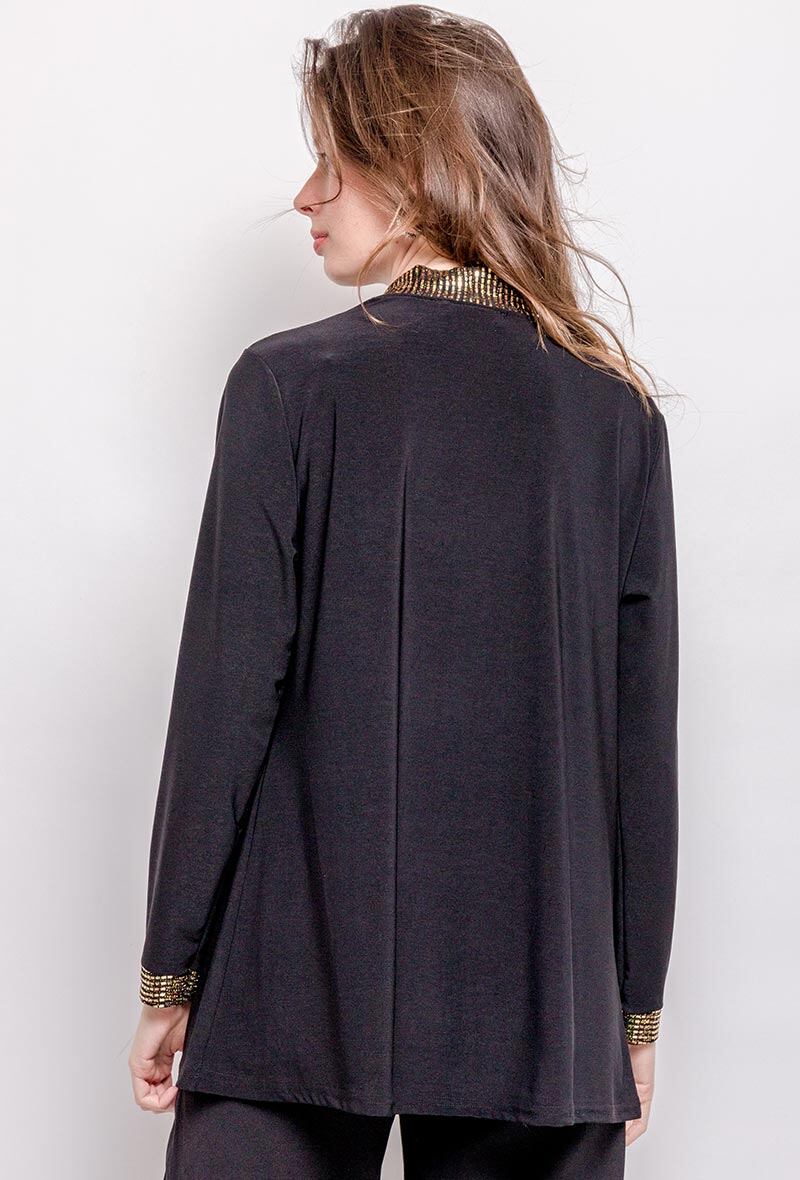 Blus med knytkrage i Stor Storlek