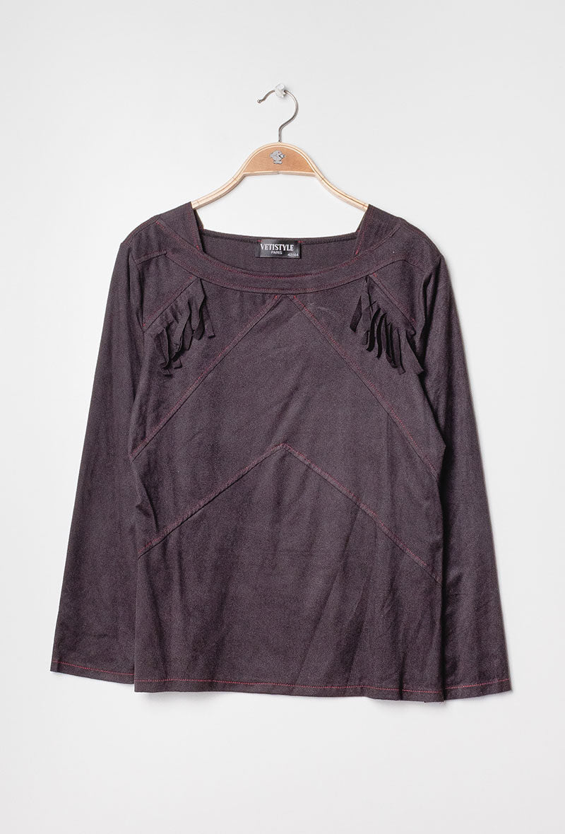 Suede jacket i Stor Storlek