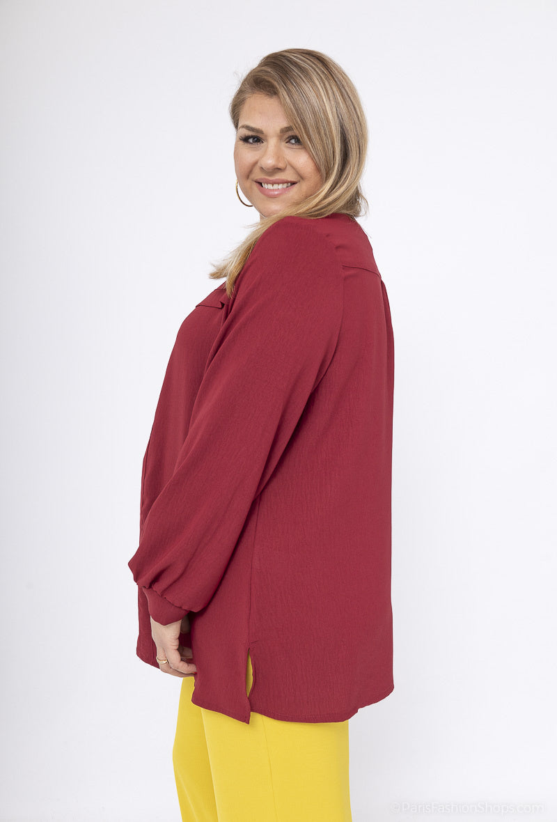 Elegante blouse i Plus Size