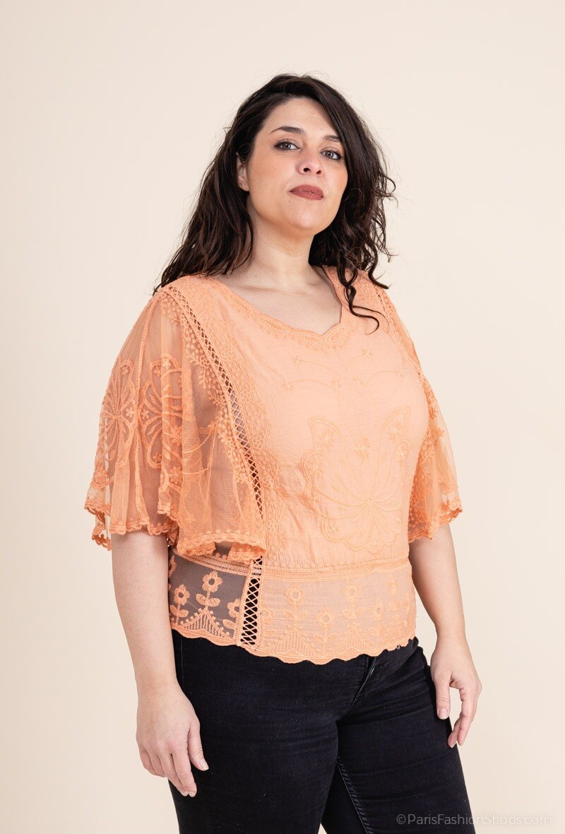 Lace blouse i Stor Storlek