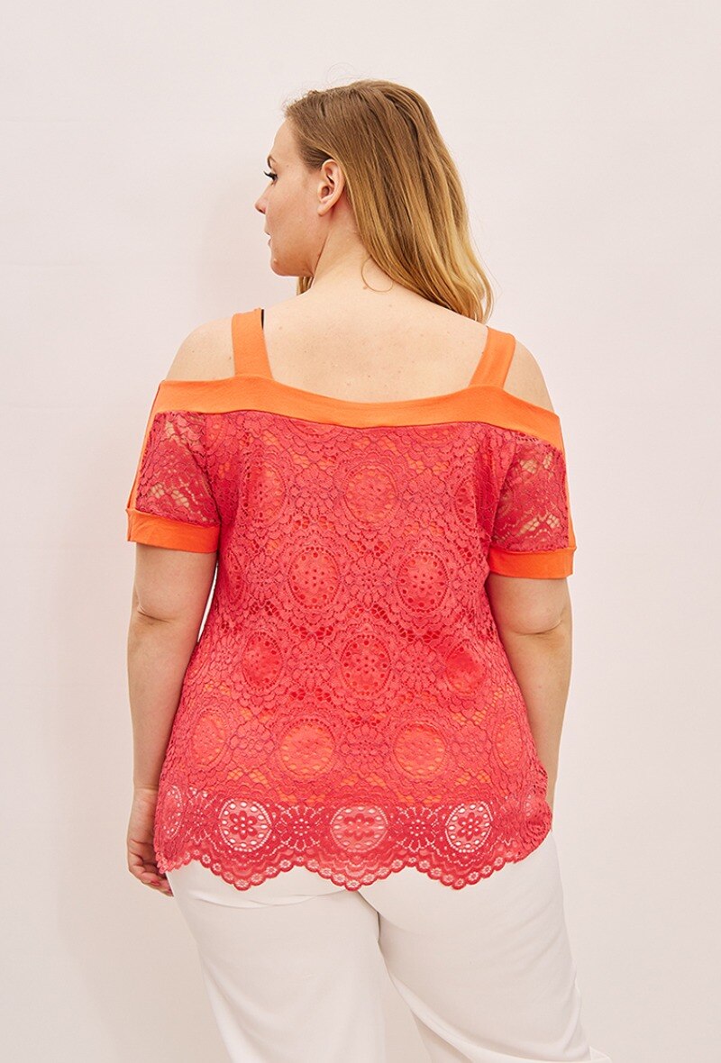 Lace blouse i Stor Storlek