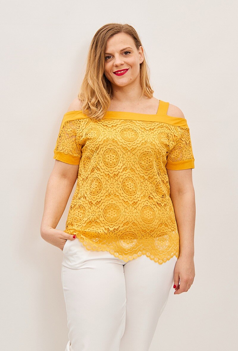 Lace blouse i Stor Storlek