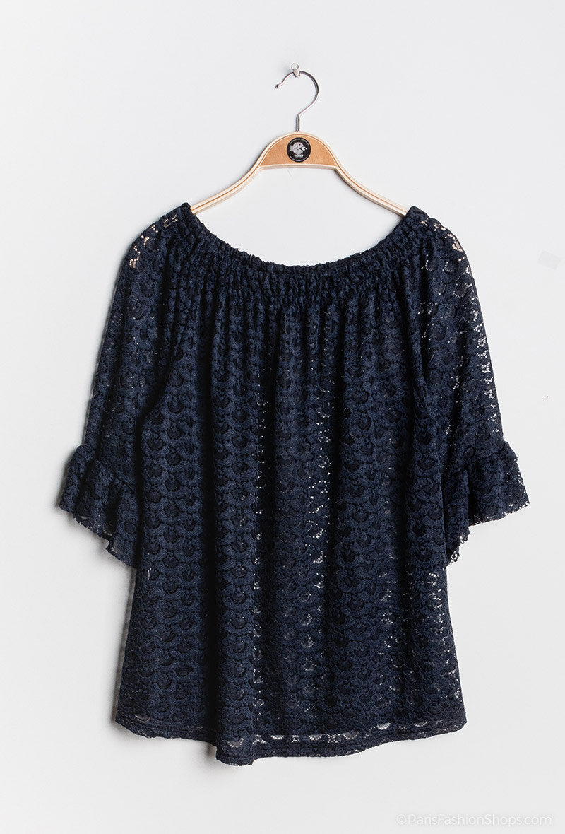 Lace blouse i Stor Storlek
