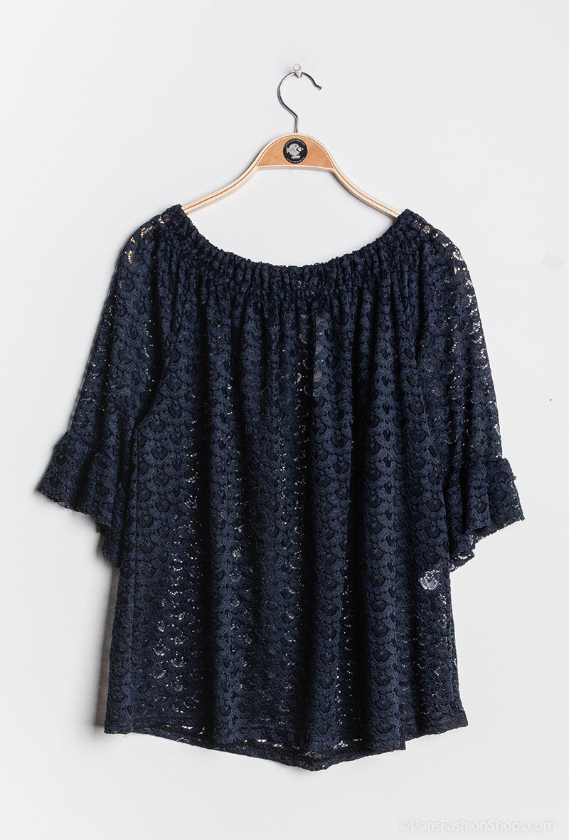 Lace blouse i Stor Storlek