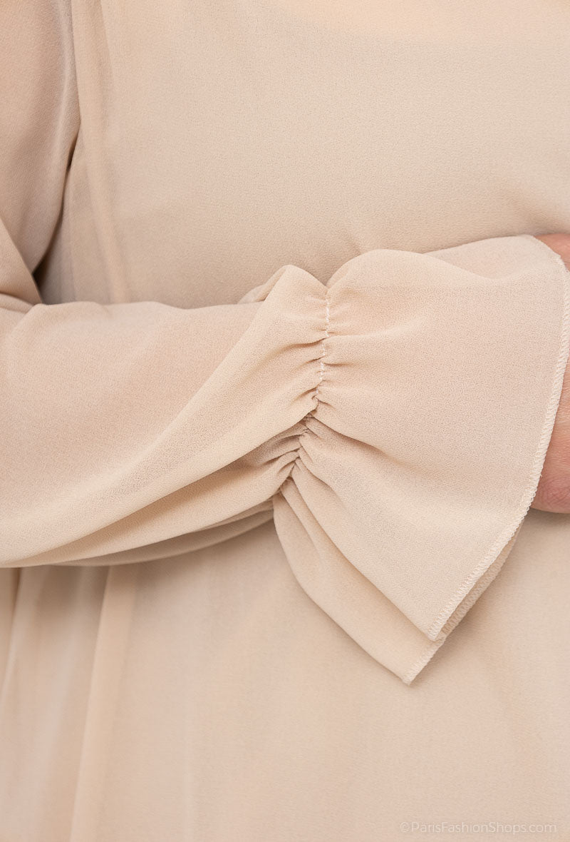 Lace Chiffon Blouse i Stor Storlek