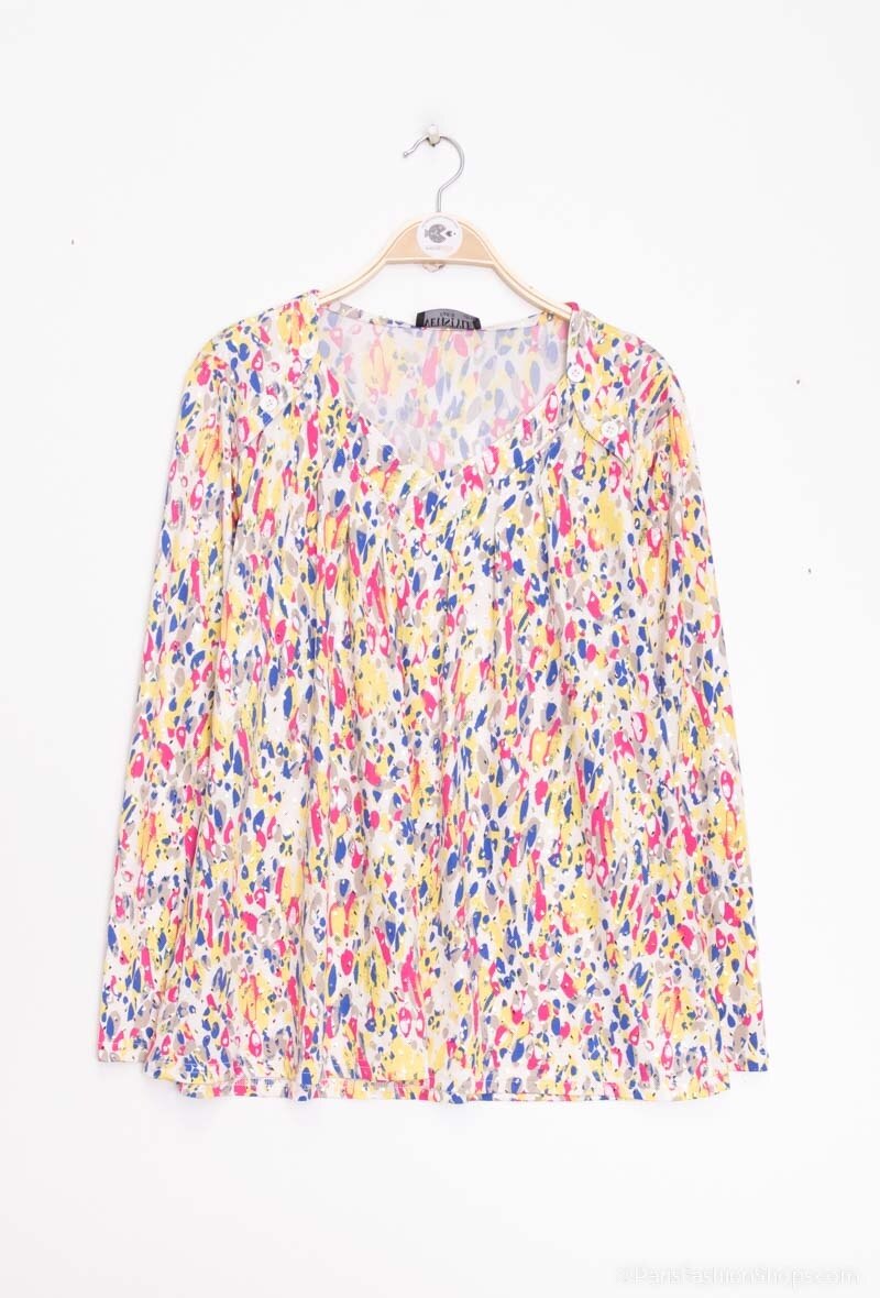 blouses printed with sequins i Stor Storlek