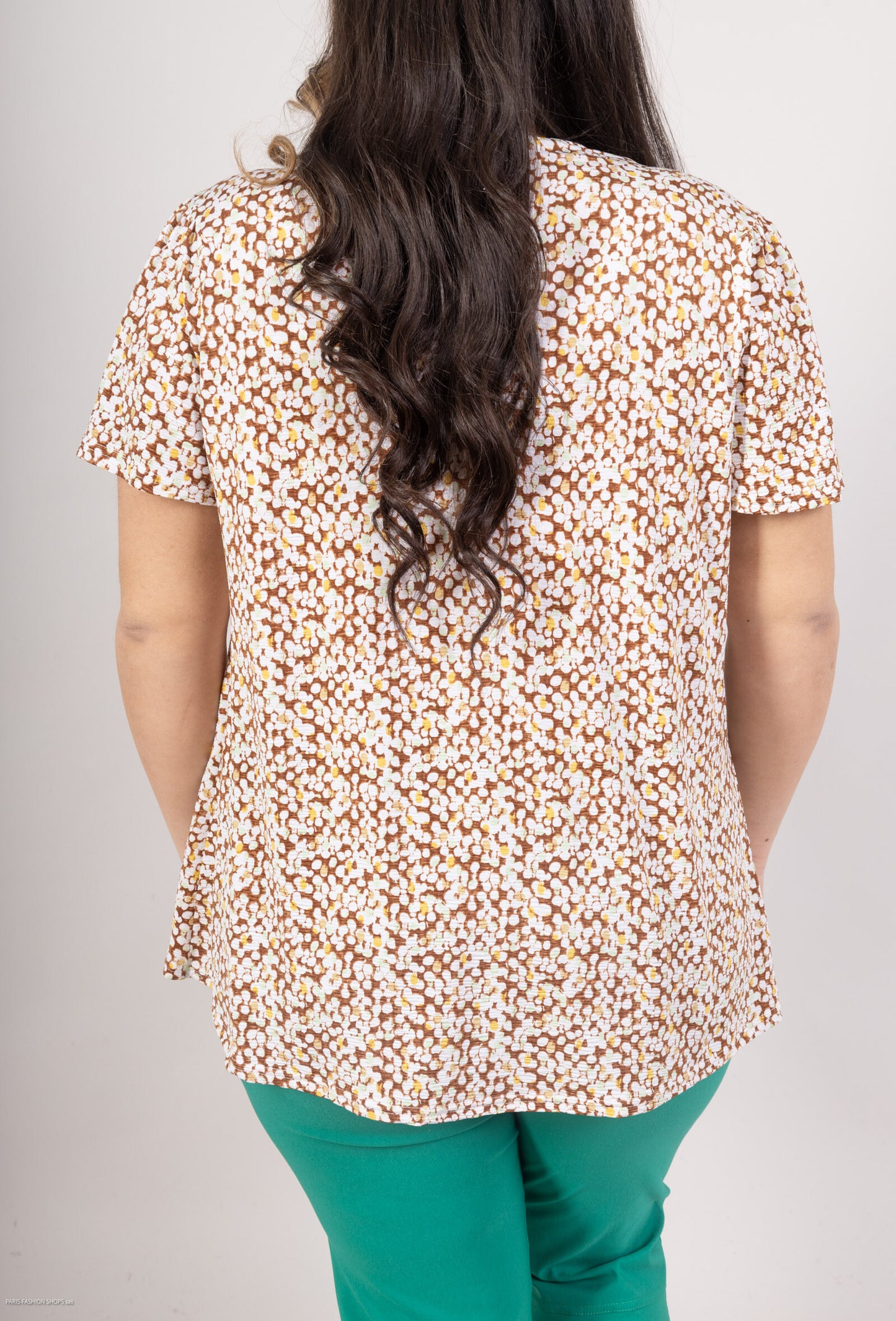 Plus Size Tryckt Blus