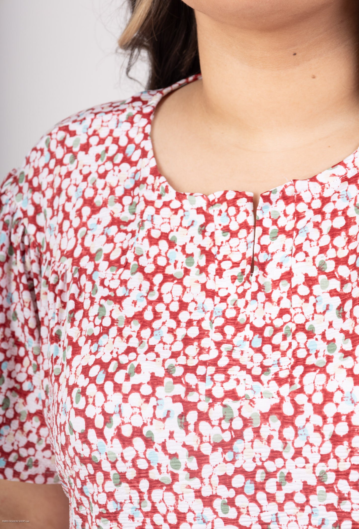 Plus Size Tryckt Blus