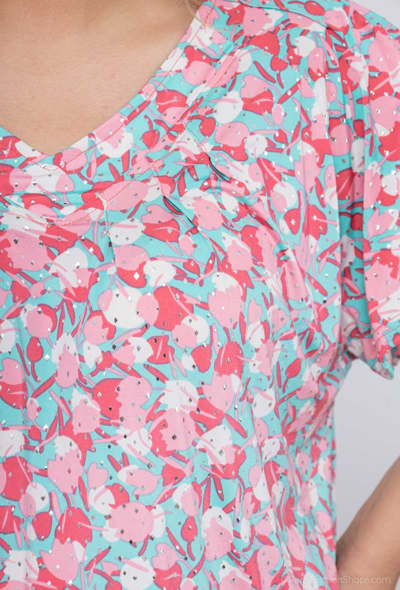 Printed Blouse i Stor Storlek
