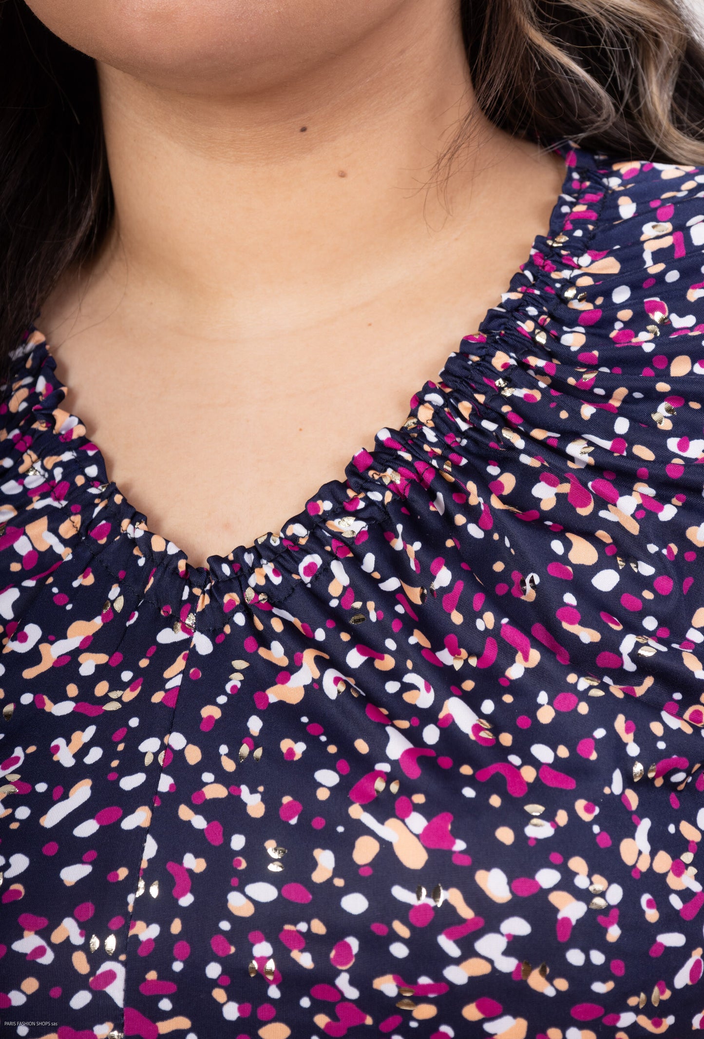 Plus Size Tryckt Blus