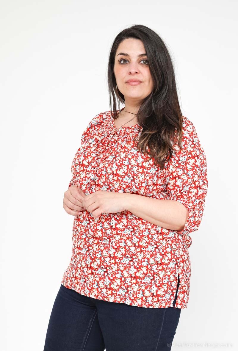 Printed Blouse i Plus Size - Eleganta och Bekväma