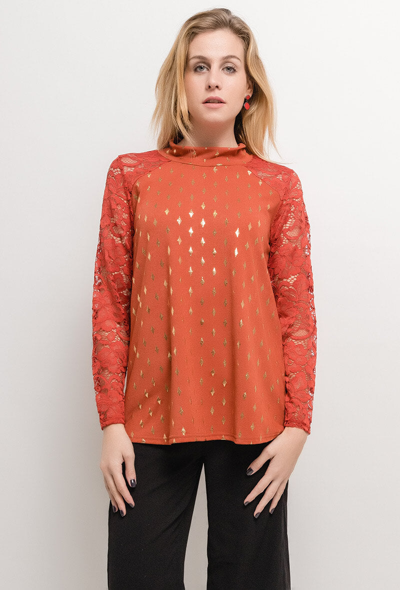 Iridescent blouse i Stor Storlek