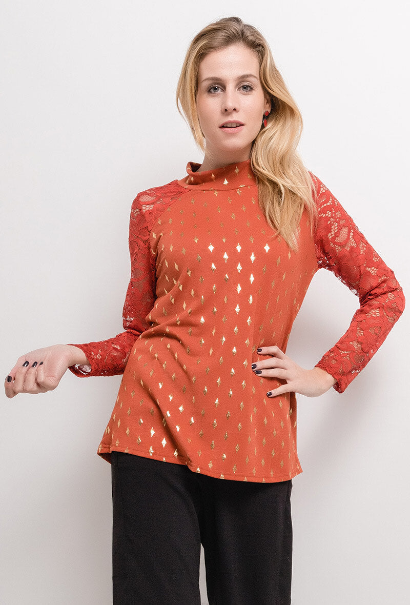 Iridescent Blouse i Stor Storlek