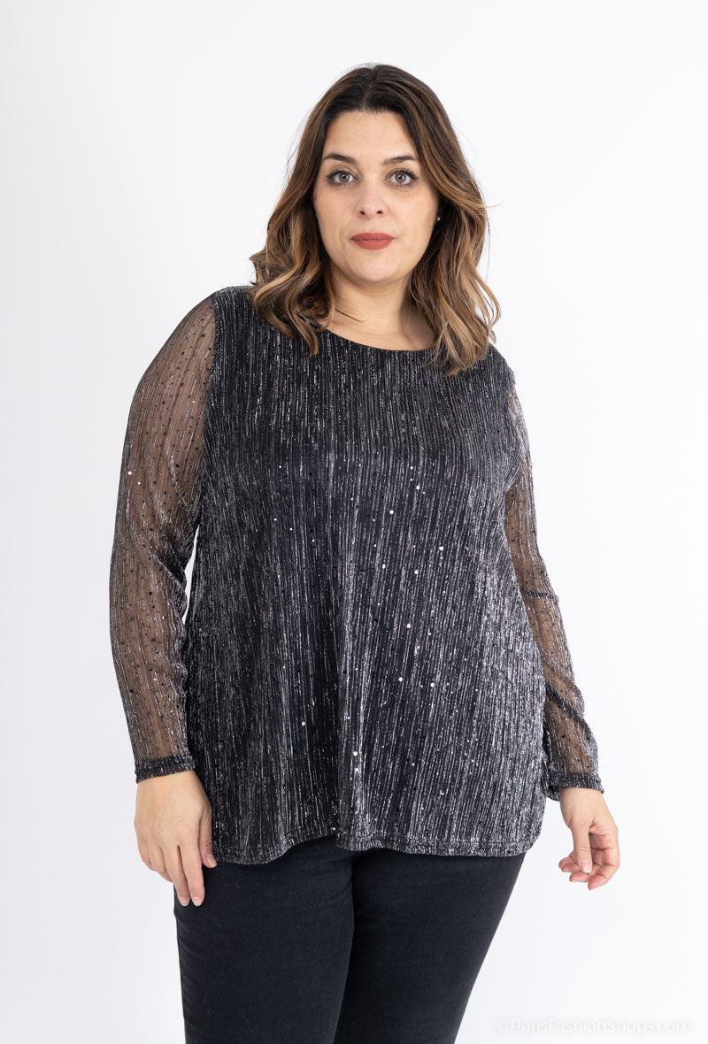 Sparkly blouse i Stor Storlek