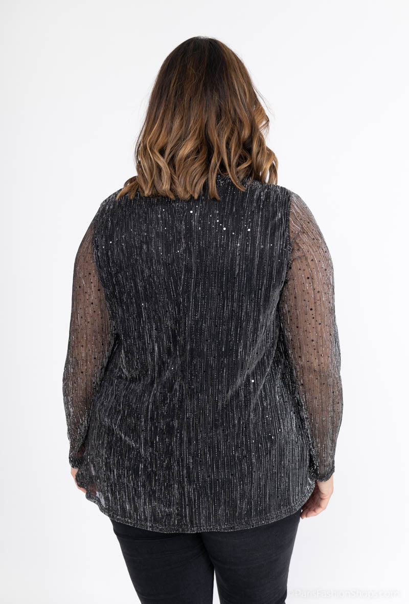 Sparkly Blouse i Stor Storlek - Eleganta och Bekväma Kläder för Plussize Kvinnor