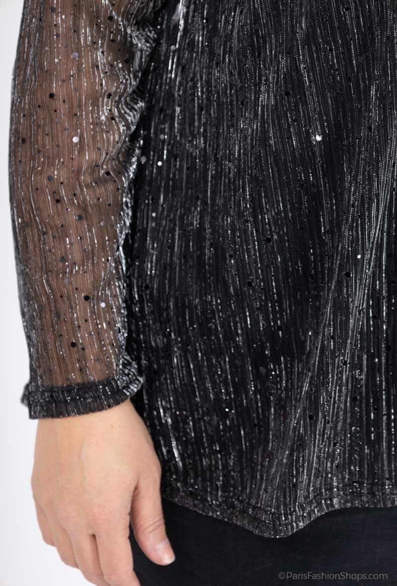Sparkly Blouse i Stor Storlek - Eleganta och Bekväma Kläder för Plussize Kvinnor