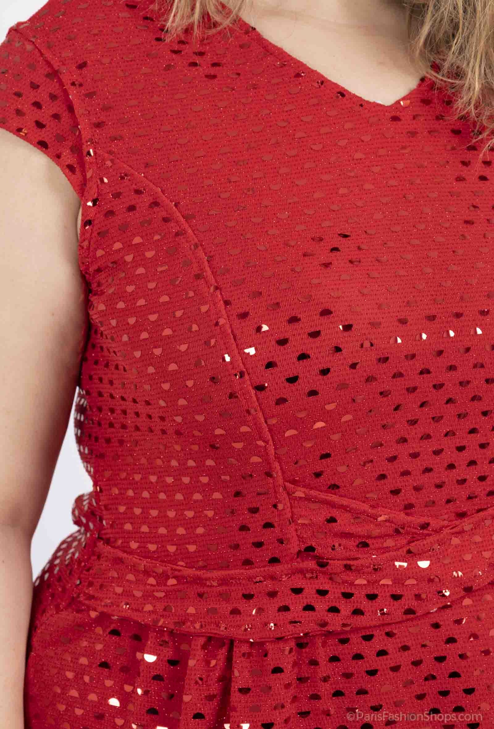 Sequin blouses i Stor Storlek