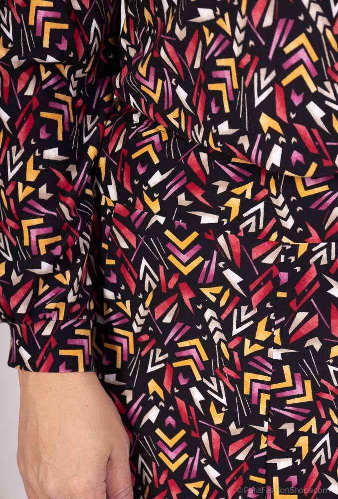 Plus Size Printed V-Neck Blouses