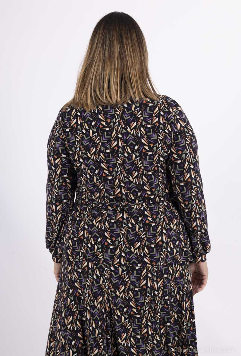 Plus Size Printed V-Neck Blouses
