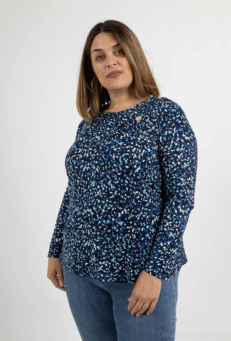 Printed blouses i Stor Storlek