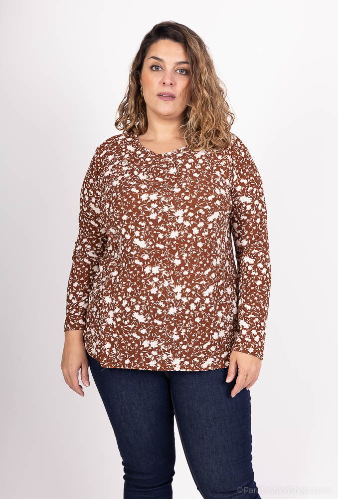 Printed blouses i Stor Storlek