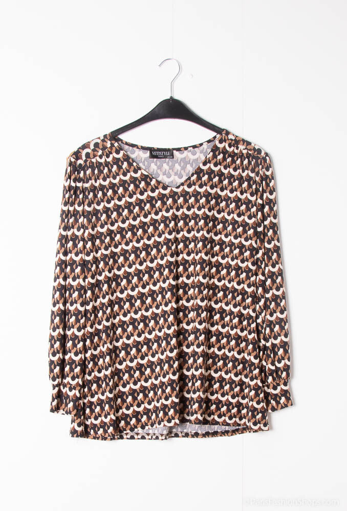 Printed blouses i Stor Storlek