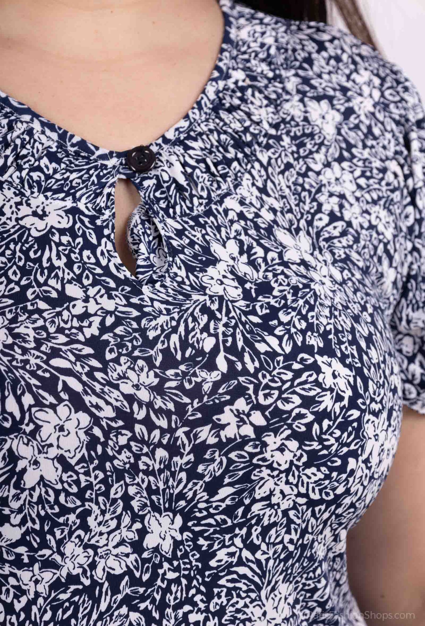 Plus Size Blommig Tunika