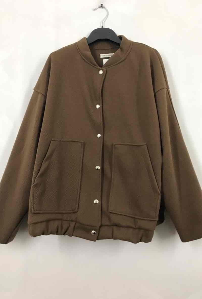 Oversized lined bombers i Stor Storlek