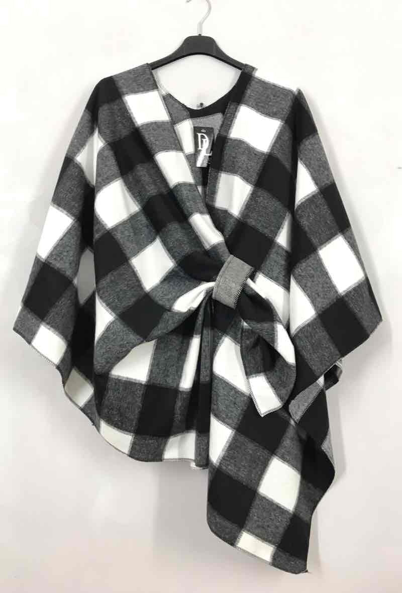 Printed cape i Stor Storlek