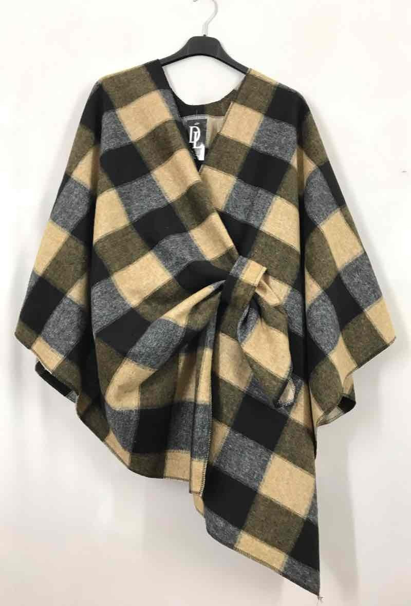 Printed cape i Stor Storlek