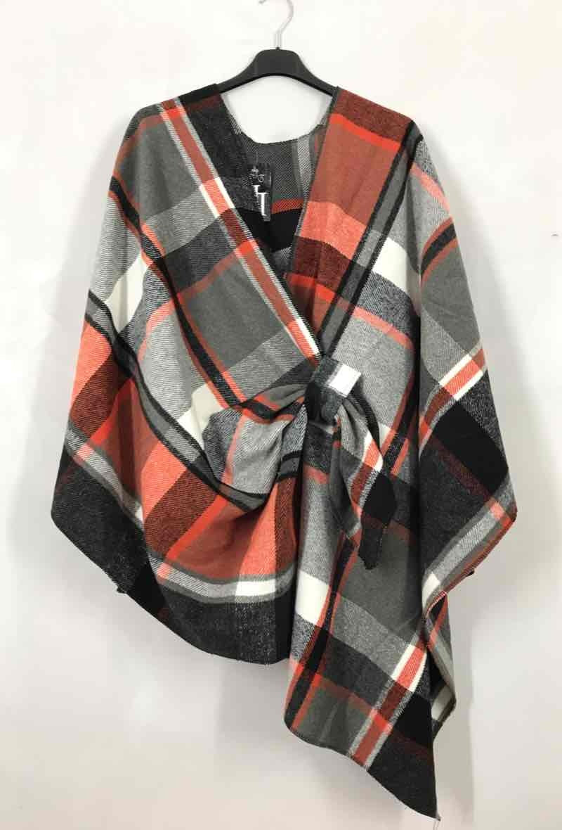 Printed cape i Stor Storlek