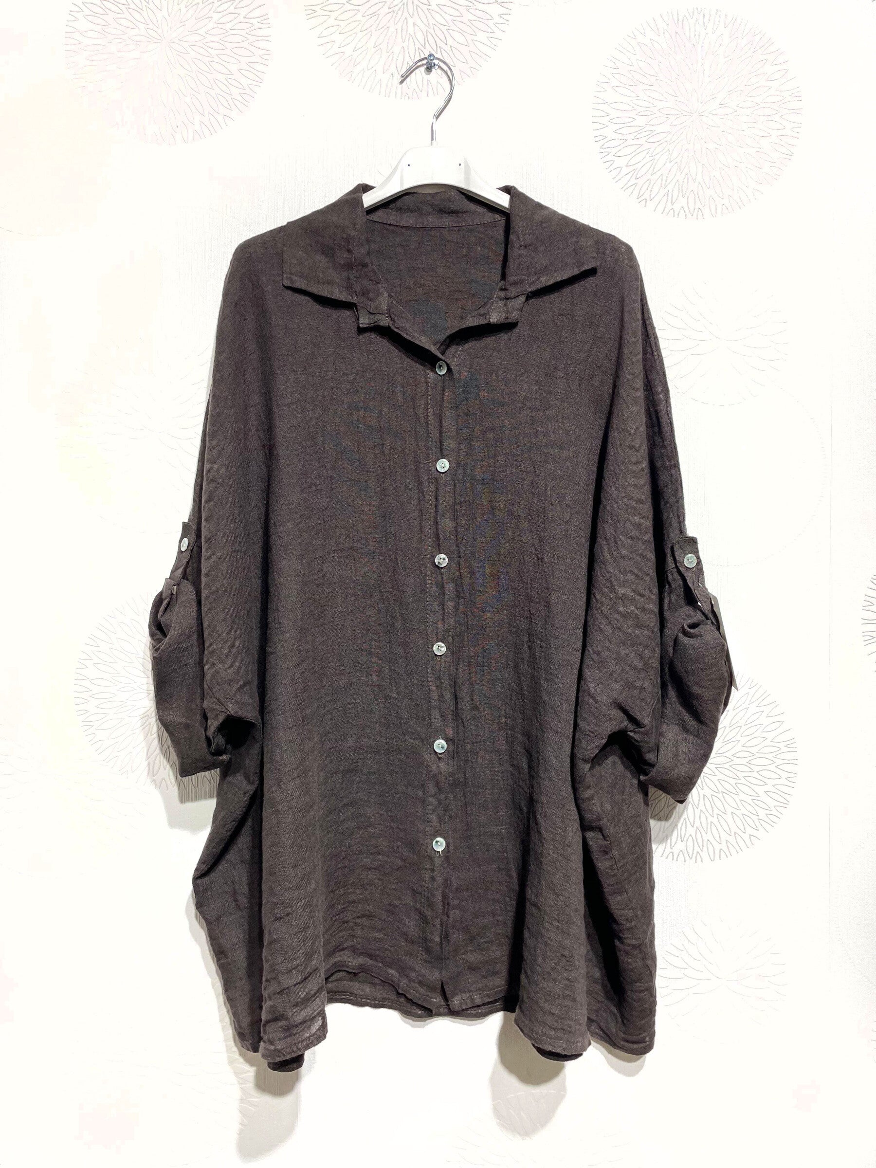 United Linen buttoned shirt T40 at T58 i Stor Storlek