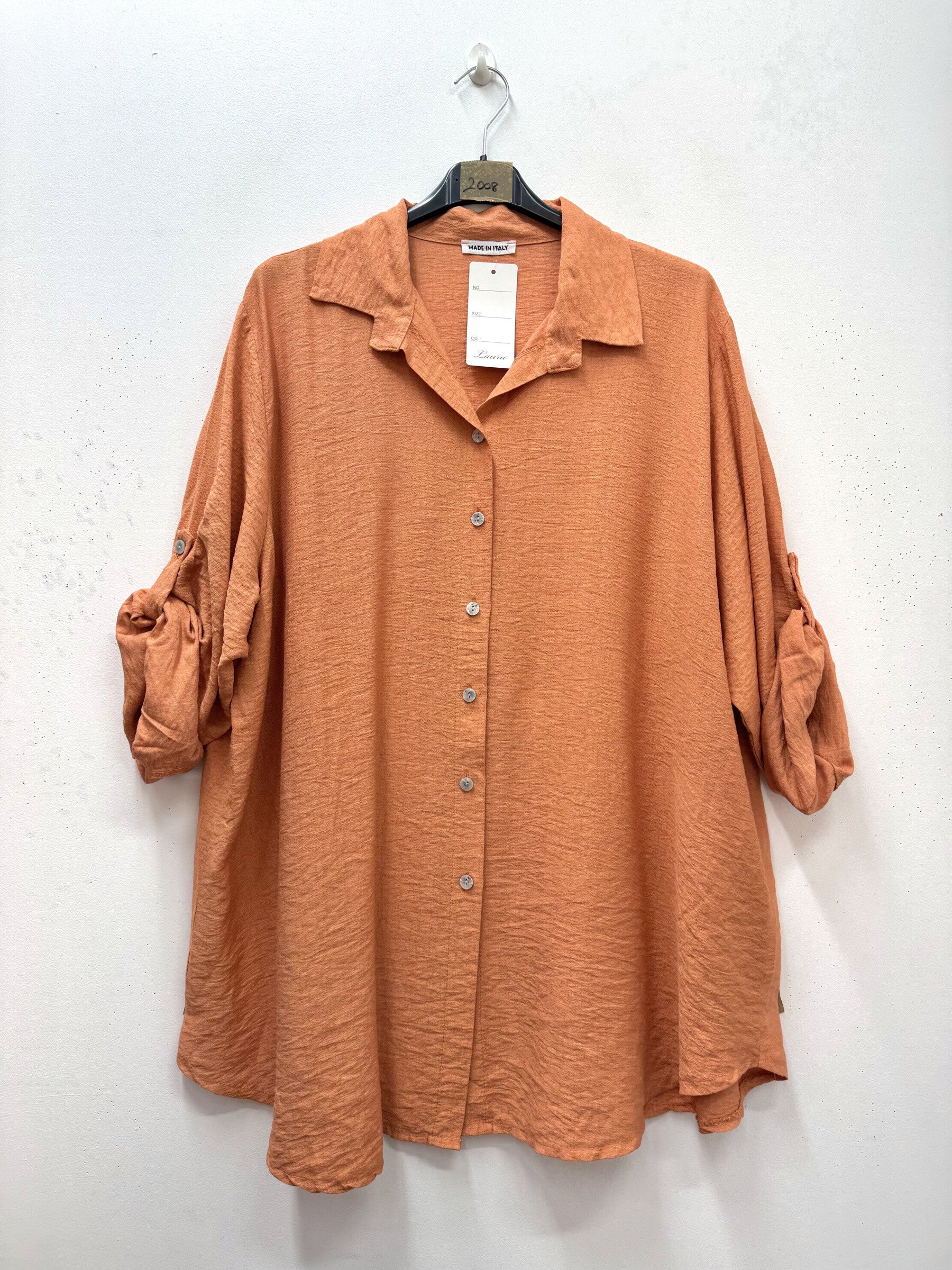Viscose crepe shirt i Plus Size
