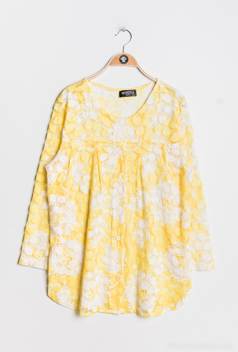 Lace shirt i Stor Storlek