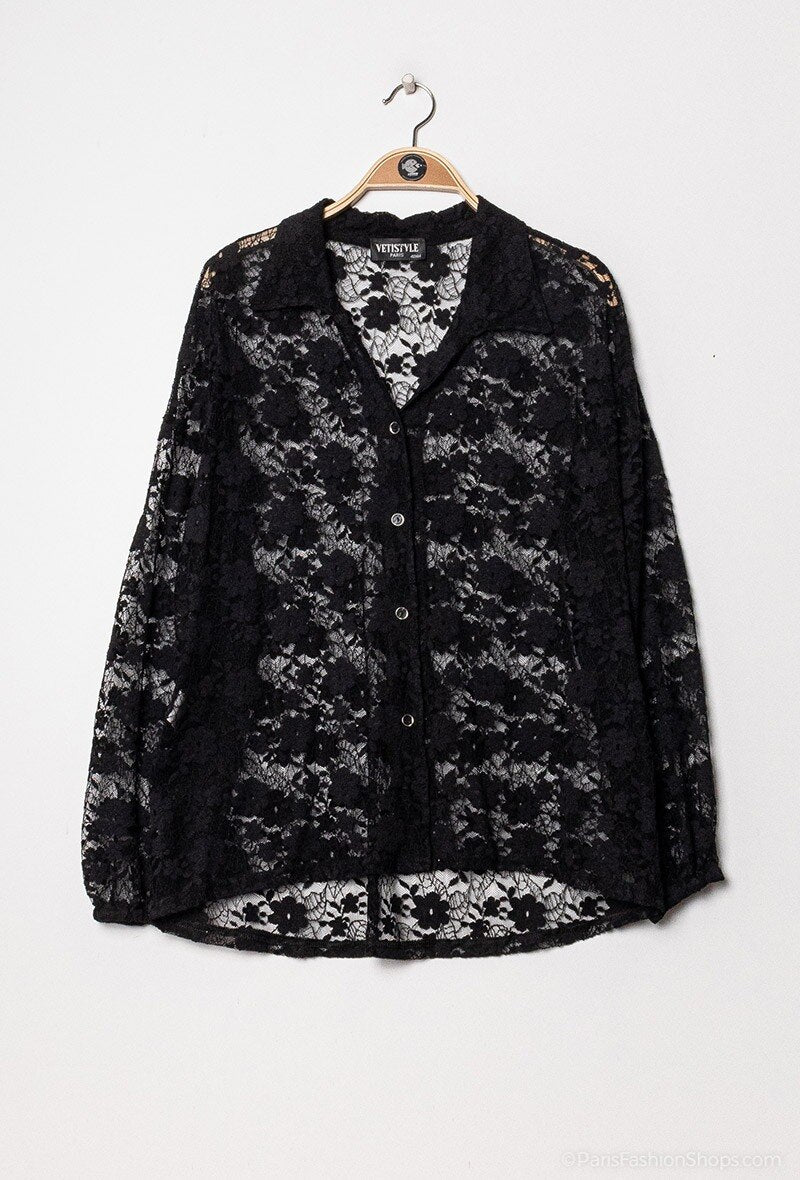 Lace blouse i Stor Storlek
