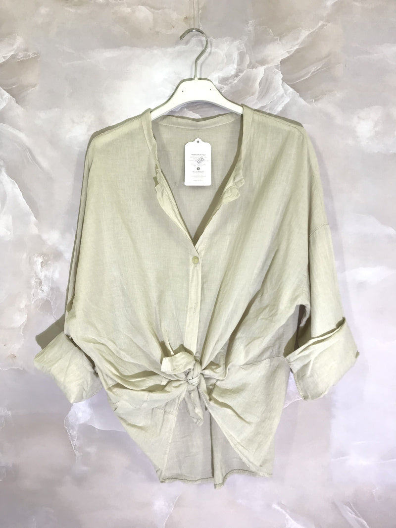 Plus Size Cotton Voile Skjorta