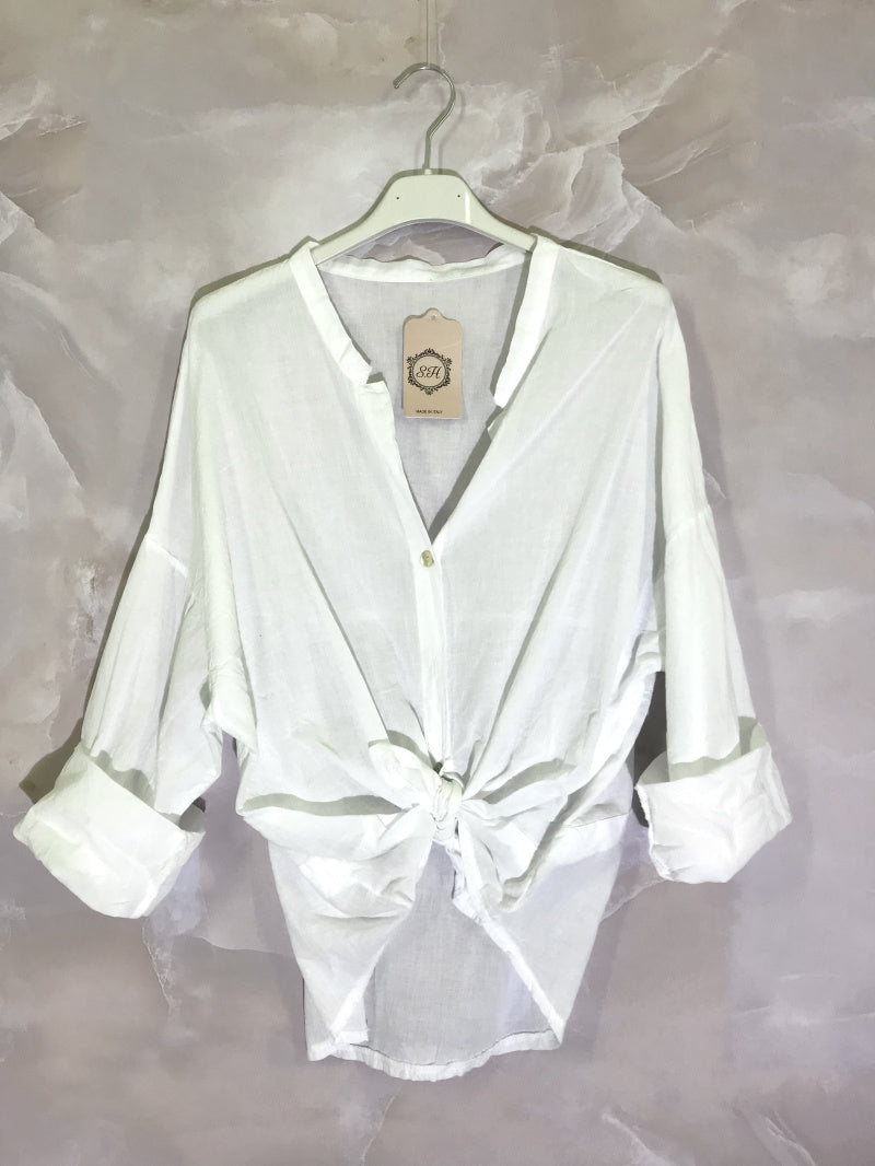 Cotton veil shirt i Plus Size