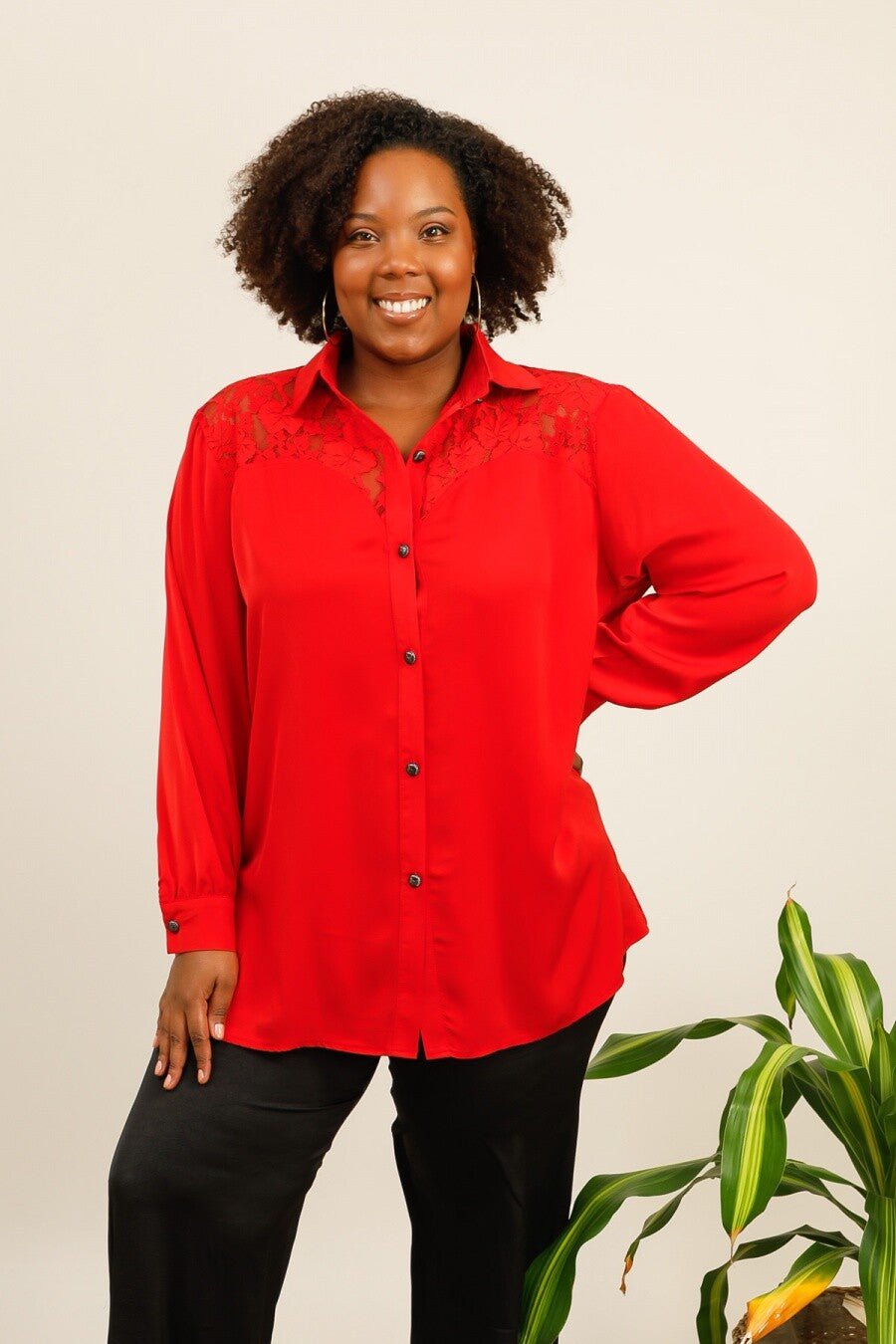 Plus size shirt i Stor Storlek