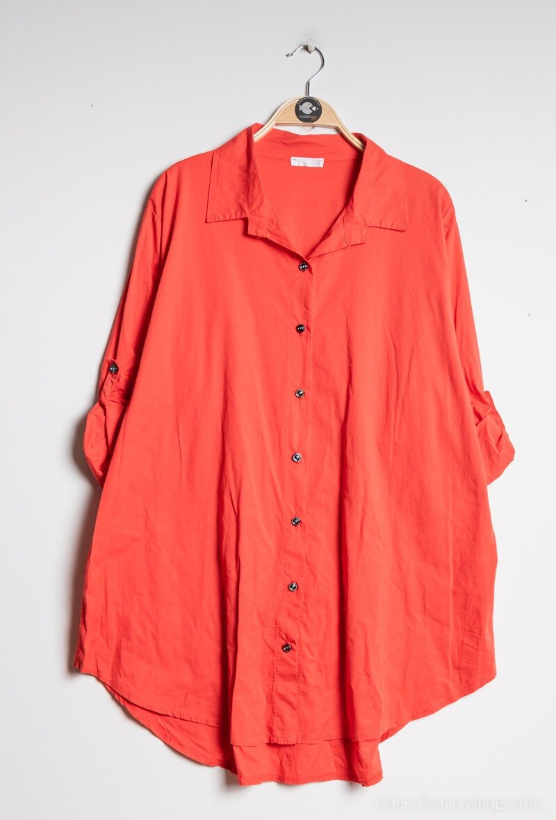 Plus Size Cotton poplin shirt