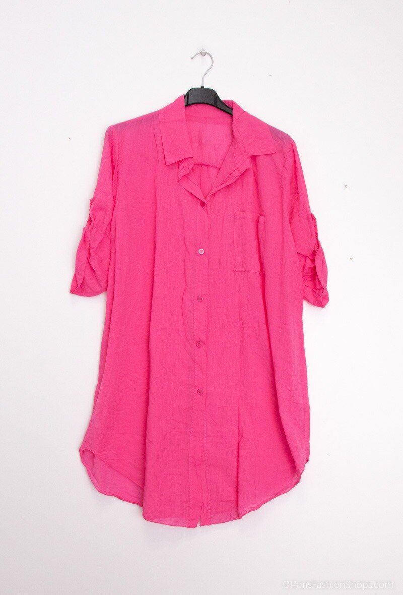 Plain shirt i Stor Storlek