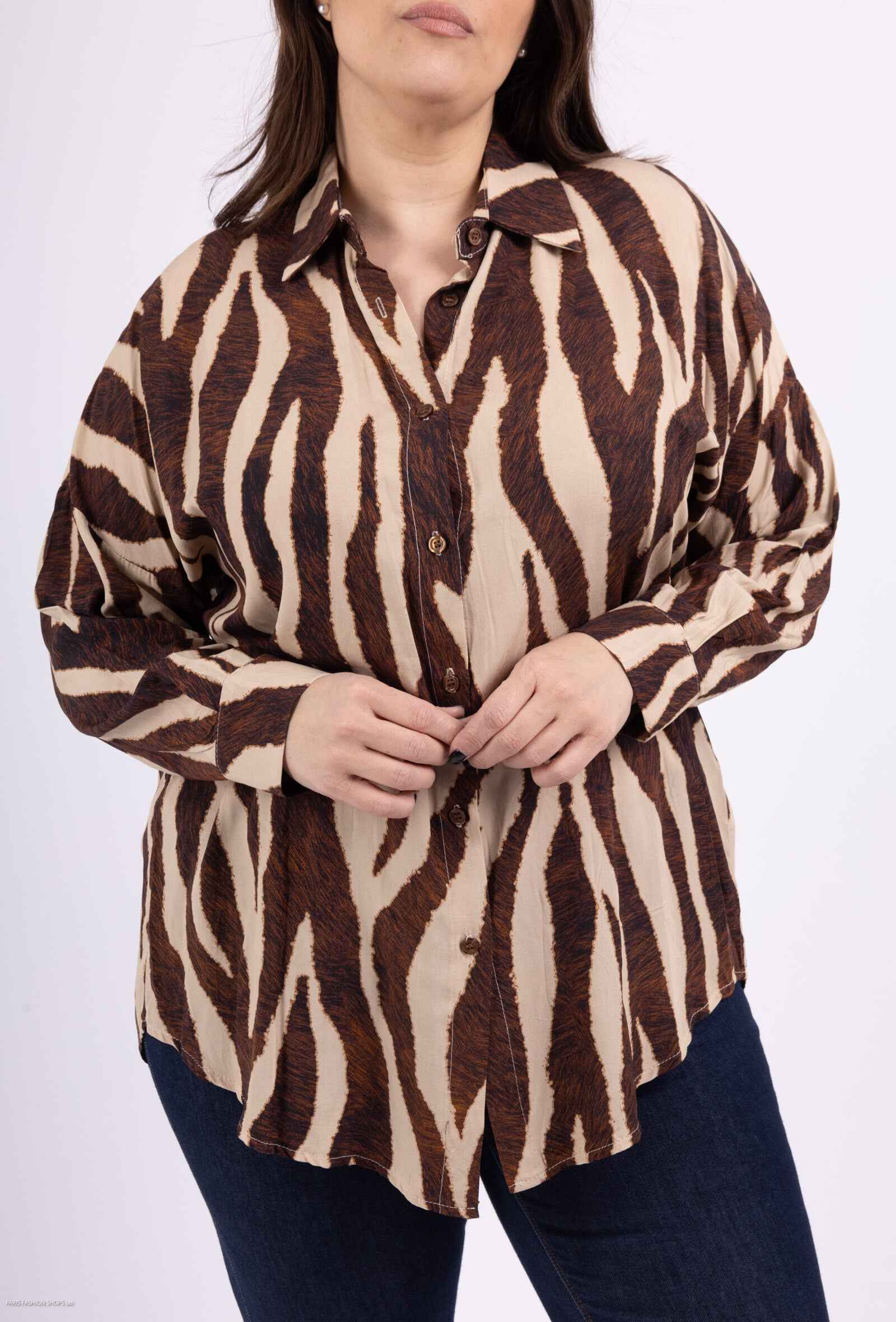 Plus Size Skjorta i Viskos