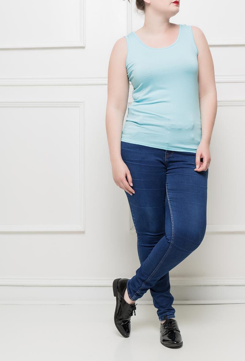 Basic tank top i Stor Storlek