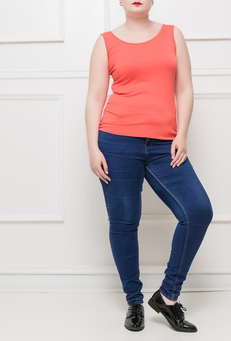 Basic tank top i Stor Storlek